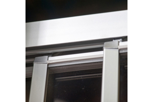 Душевой уголок GuteWetter Practic Square GK-403 правая 105x105 см стекло бесцветное, профиль матовый хром, квадратный, двери раздвижные