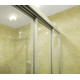 Душевой уголок GuteWetter Practic Rectan GK-403 правая 125x120 см стекло бесцветное, профиль матовый хром, прямоугольный, двери раздвижные