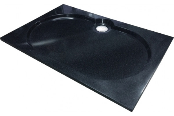 Поддон для душа GuteWetter Deluxe 120x80x2 Q черный прямоугольный, низкий