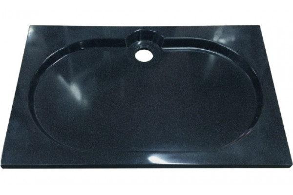 Поддон для душа GuteWetter Deluxe 120x80x2 Q черный прямоугольный, низкий