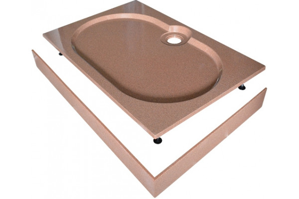 Поддон для душа GuteWetter Deluxe 120x80x16 Q терракот прямоугольный, средний