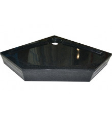 Поддон для душа GuteWetter Deluxe 100x100x16 P черный пятиугольный, средний