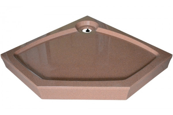 Поддон для душа GuteWetter Deluxe 100x100x16 P терракот пятиугольный, средний