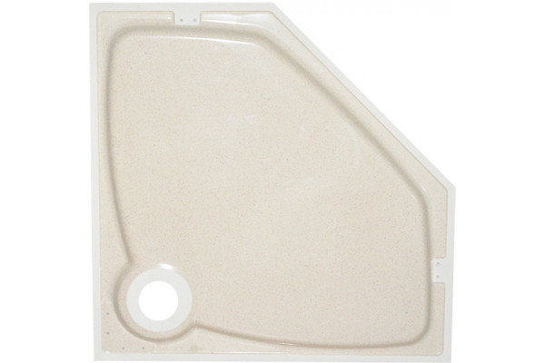 Поддон для душа GuteWetter Deluxe 90x90x16 P бежевый пятиугольный, средний