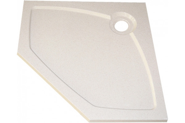 Поддон для душа GuteWetter Deluxe 90x90x4 P бежевый пятиугольный, низкий
