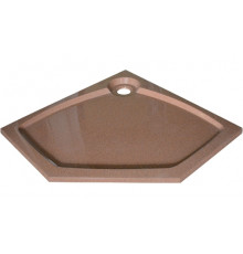 Поддон для душа GuteWetter Deluxe 100x100x4 P терракот пятиугольный, низкий