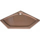 Поддон для душа GuteWetter Deluxe 100x100x4 P терракот пятиугольный, низкий