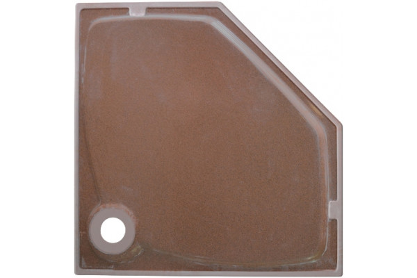 Поддон для душа GuteWetter Deluxe 100x100x4 P терракот пятиугольный, низкий