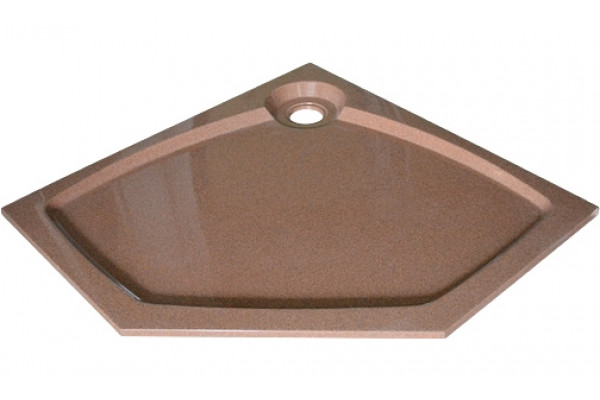 Поддон для душа GuteWetter Deluxe 90x90x2 P терракот пятиугольный, низкий