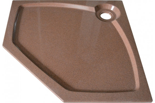 Поддон для душа GuteWetter Deluxe 90x90x2 P терракот пятиугольный, низкий