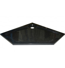 Поддон для душа GuteWetter Deluxe 100x100x2 P черный пятиугольный, низкий