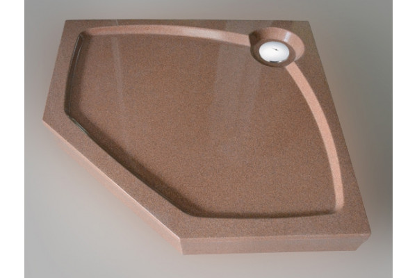 Поддон для душа GuteWetter Deluxe 90x90x16 P терракот пятиугольный, средний
