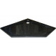 Поддон для душа GuteWetter Deluxe 100x100x4 P черный пятиугольный, низкий