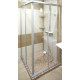 Душевой уголок GuteWetter Practic Square GK-422 70x70 см стекло бесцветное, профиль матовый хром, квадратный, двери раздвижные