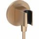 Шланговое подсоединение hansgrohe FixFit Porter S с держателем для душа 26888140, шлифованная бронза