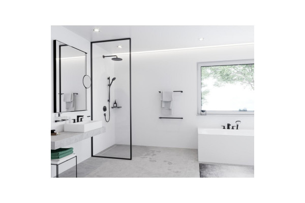 Верхний душ Hansgrohe Croma 280 1 режим 26220340, шлифованный черный хром