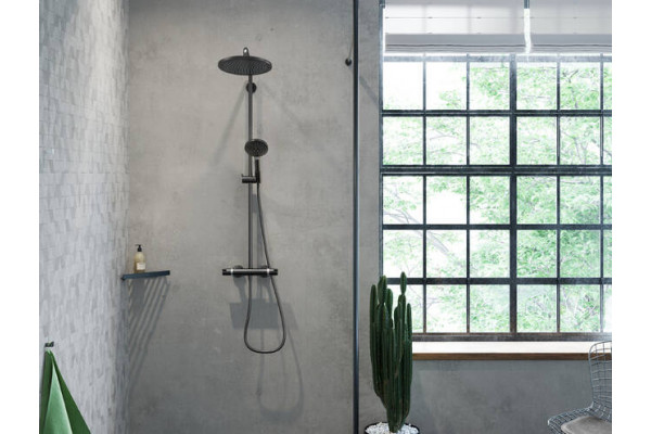 Душевая система Hansgrohe Croma Select S 280 1 режим струи 26890340, шлифованный черный хром