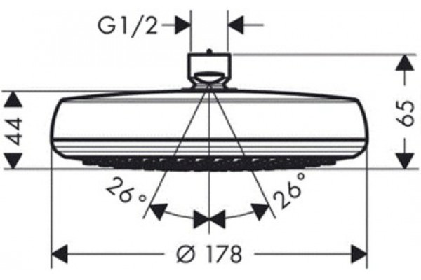 Верхний душ Hansgrohe Crometta 160 1jet (белый/хром) 26577400