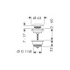 Набор Hansgrohe для слива push-open для раковины и биде 50100700, матовый белый