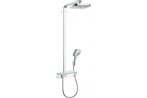 Душевая система Hansgrohe Raindance Select E Showerpipe 300 2jet EcoSmart 9 л/мин., ShowerTablet Select 300 27283000, хром
