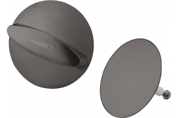 Внешняя часть набора для слива и перелива Hansgrohe 58185340, шлифованный черный хром