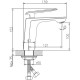 Смеситель для раковины Haiba HB10548-7, черный/хром, длина излива 12.1 см