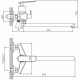 Смеситель для ванны Haiba HB22548-7, черный/хром, однорычажный, длина излива 35 см