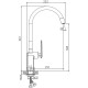 Смеситель для кухни Haiba HB73548-7, черный/хром, высота излива 30.8 см, длина излива 21.6 см