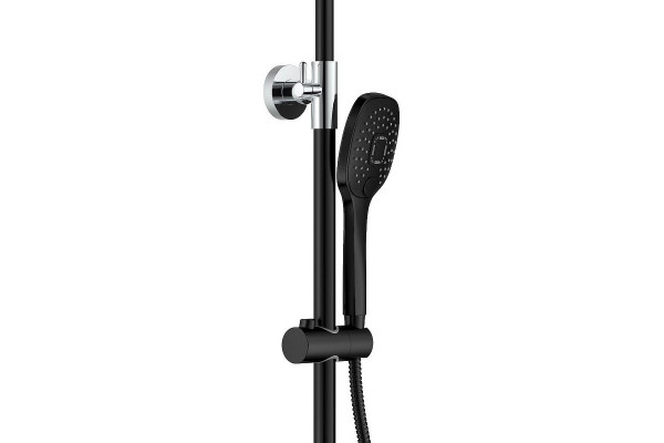 Душевая стойка Haiba HB24548-7, черный/хром, шланг 150 см