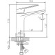 Смеситель для раковины Haiba HB10533-3, пепельный, однорычажный, серый