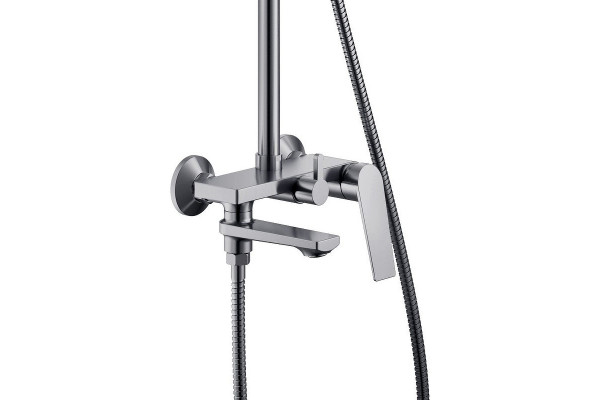 Душевая стойка Haiba HB24533-3, пепельный, цвет серый, шланг 150 см