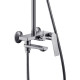 Душевая стойка Haiba HB24533-3, пепельный, цвет серый, шланг 150 см