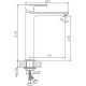 Смеситель для раковины Haiba HB11505, хром, однорычажный, высота излива 21.6 см