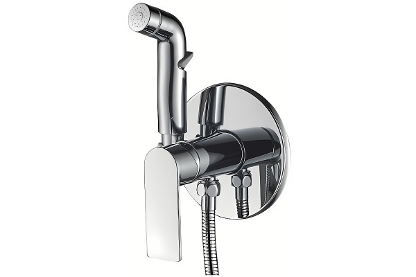 Гигиенический душ со смесителем Haiba HB55505, хром в современном стиле