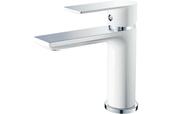 Смеситель для раковины Haiba HB10505-8, белый/хром, однорычажный, высота излива 10.1 см