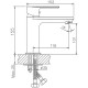 Смеситель для раковины Haiba HB10505-8, белый/хром, однорычажный, высота излива 10.1 см