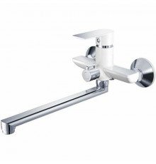 Смеситель для ванны и душа Haiba HB22505-8, белый/хром, однорычажный, длина излива 27 см