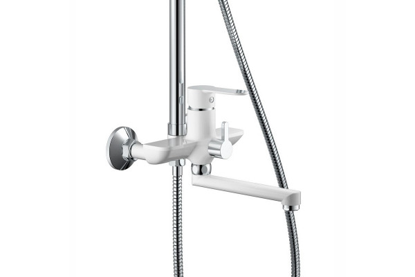 Душевая стойка Haiba HB24557-8, белый/хром в современном стиле