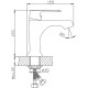 Смеситель для раковины Haiba HB10804, белый/хром, однорычажный