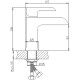 Смеситель для раковины Haiba HB10805-7, черный/хром, однорычажный, высота излива 9.3 см