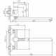 Смеситель для ванны и душа Haiba HB22805-7, черный/хром, однорычажный, длина излива 32.2 см