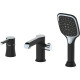 Смеситель на борт ванны Haiba HB80805-7, черный/хром, однорычажный, длина излива 15.5 см