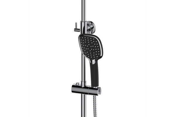 Душевая стойка Haiba HB24805-7, черный/хром в современном стиле