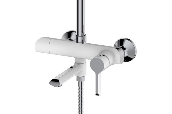 Душевая стойка Haiba HB24805-8, белый/хром в современном стиле