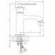 Смеситель для раковины Haiba HB10181, хром, однорычажный, высота излива 8.4 см