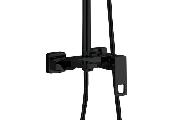 Душевая стойка Haiba HB24615-7, черный в современном стиле