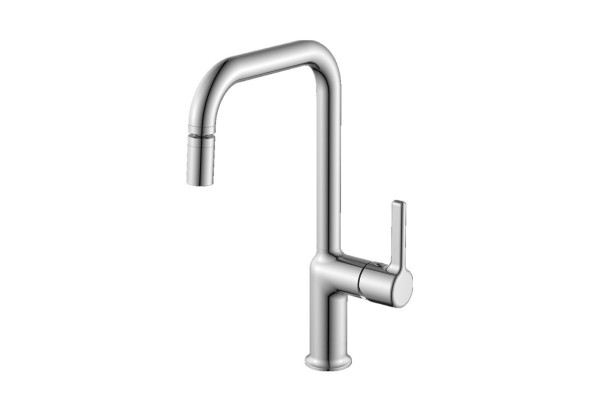 Смеситель для кухни Haiba HB70814, хром, однорычажный, длина излива 19 см