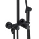 Душевая стойка Haiba HB24814-7, черный в современном стиле
