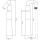 Смеситель для раковины Haiba HB11813-7, черный, однорычажный, высота излива 22 см