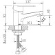 Смеситель для раковины Haiba HB10801-2, сатин, однорычажный, сталь